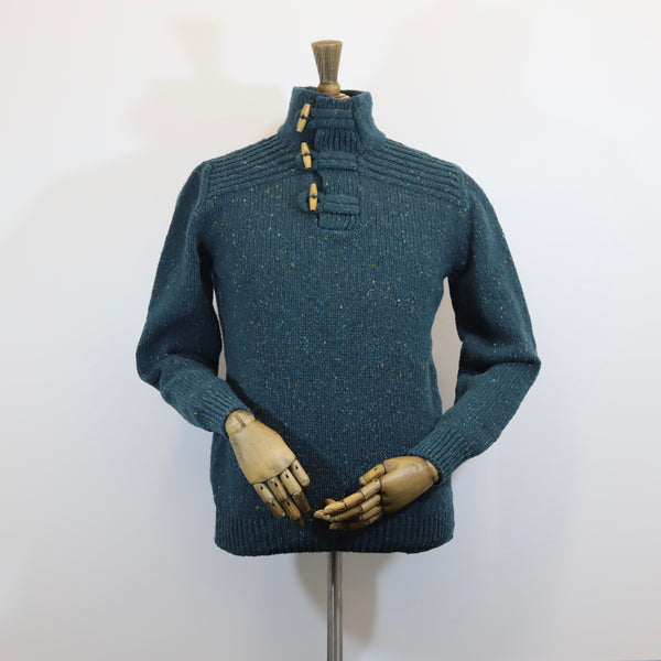Fisherman Out of Ireland Toggle Neck Sweater - Scots Pine