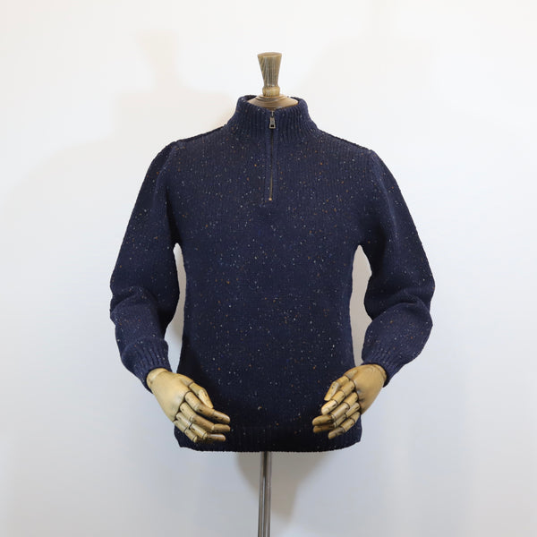 Fisherman Out of Ireland Zip Neck Sweater - Silent Night