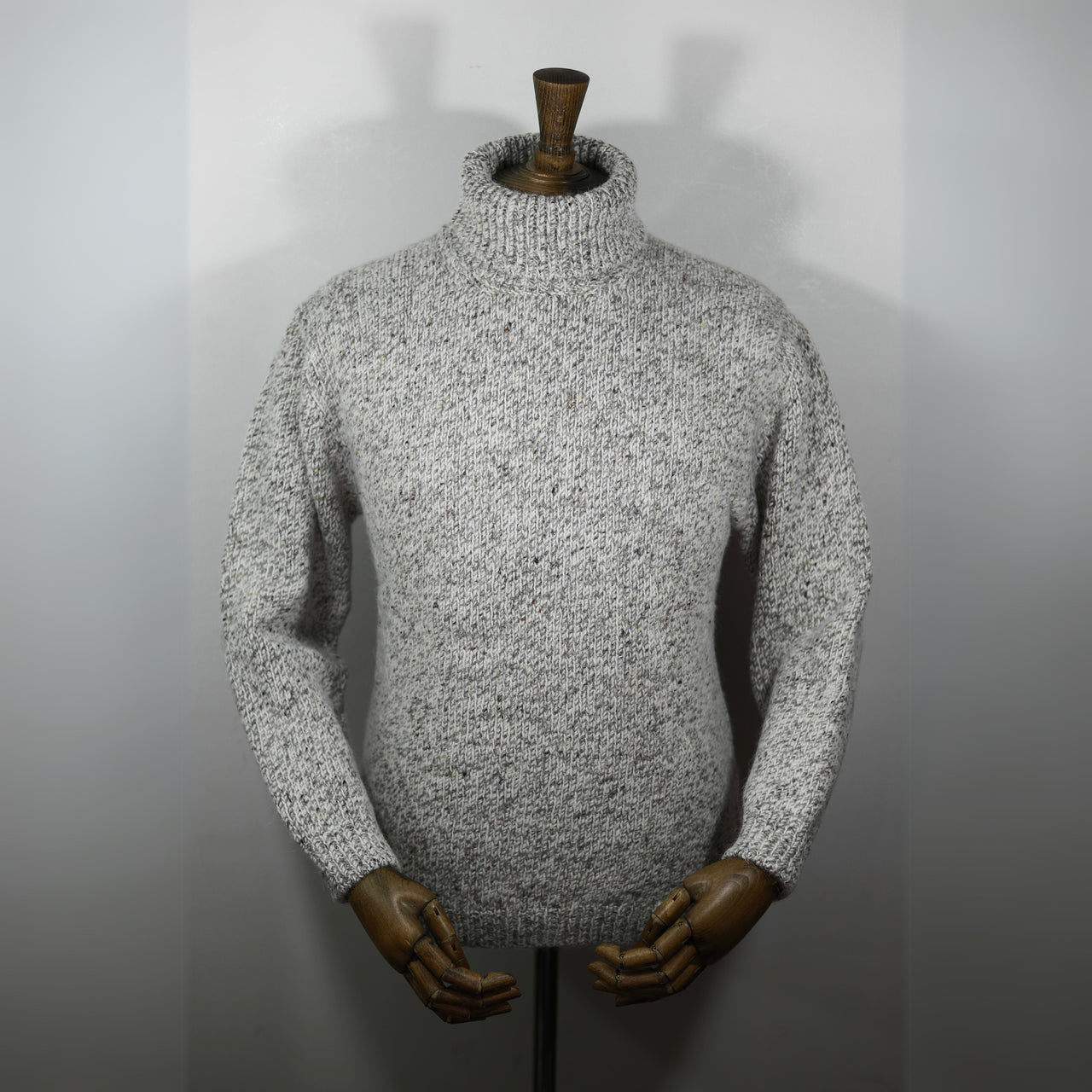 Fisherman out of Ireland Roll Neck Sweater - Marble