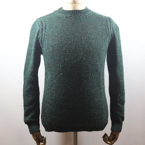 Fisherman Out Of Ireland Crew Neck Sweater - Bottle Green