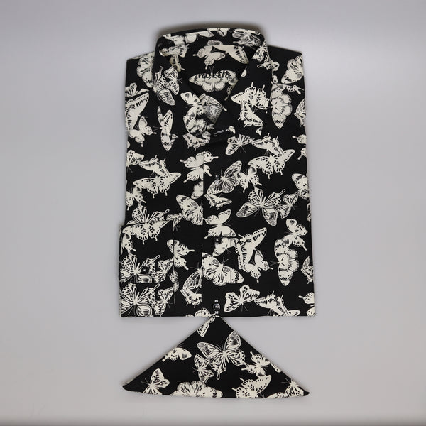 Monochrome Butterfly Shirt