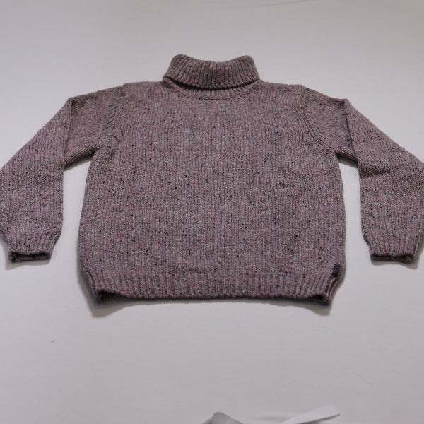 Fisherman out of Ireland Roll Neck Sweater - Pink Stone